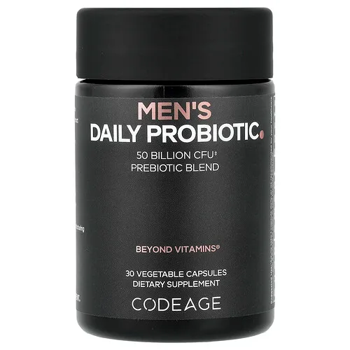 Codeage, Probiótico diario para hombres, 30 cápsulas vegetales
