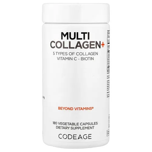 Codeage, Colágeno múltiple y más, 180 cápsulas vegetales
