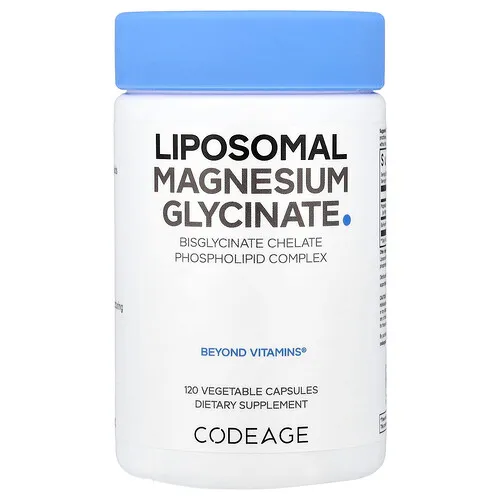 Codeage, Glicinato de magnesio liposomal, 120 cápsulas vegetales