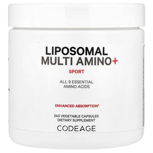 Codeage, Múltiples aminoácidos liposomales y más, Suplemento para favorecer la práctica de deportes, 240 cápsulas vegetales
