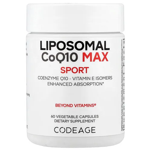 Codeage, CoQ10 liposomal de máxima potencia, Suplemento para deportistas, 60 cápsulas vegetales