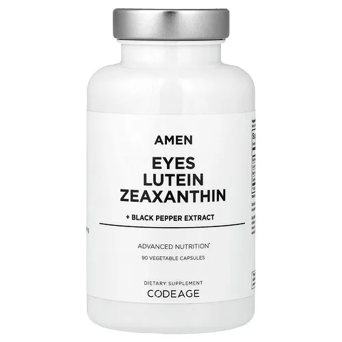 Codeage, Amén, Ojos, Luteína, zeaxantina y extracto de pimienta negra`` 90 cápsulas vegetales