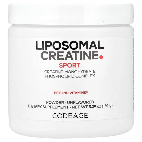 Codeage, Sport, Creatina liposomal en polvo, Sin sabor, 150 g (5,29 oz)