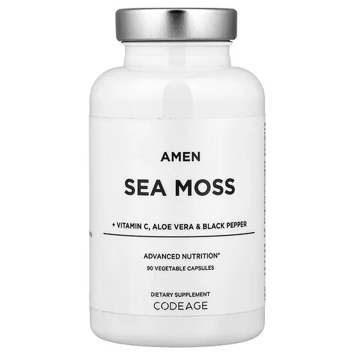 Codeage, Amen, Musgo marino con vitamina C, aloe vera y pimienta negra, 90 cápsulas vegetales