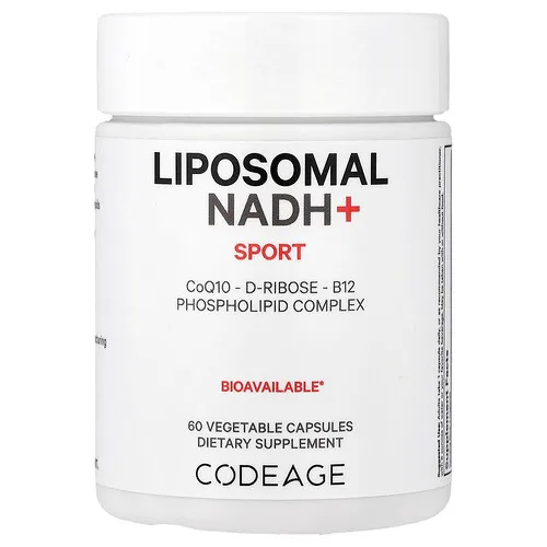 Codeage, Deporte, NAD+ liposomal, 60 cápsulas vegetales