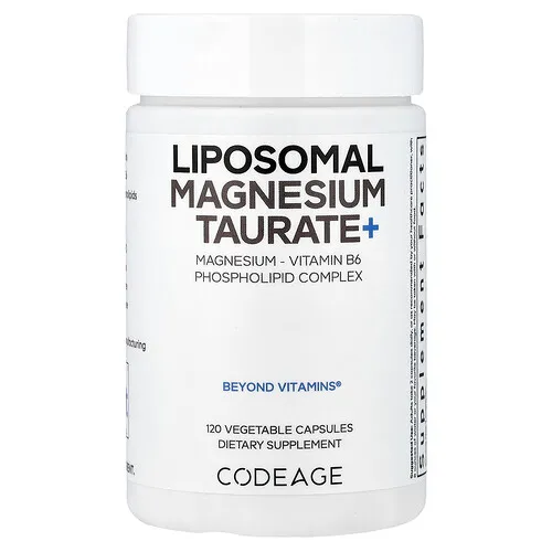 Codeage, Taurato de magnesio liposomal+, 120 cápsulas vegetales