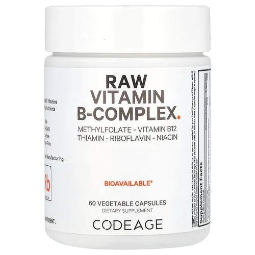 Codeage, Complejo de vitaminas B crudas, 60 cápsulas vegetales