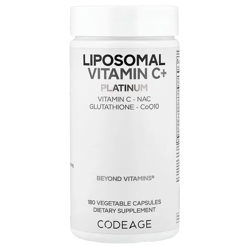 Codeage, Vitamina C liposomal y platino, Vitamina C liposomal y platino, 180 cápsulas vegetales