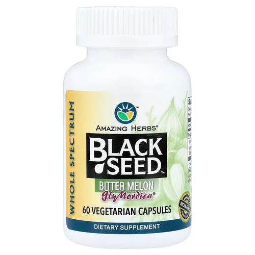 Amazing Herbs, Black Seed™, Melón amargo, 60 cápsulas vegetales