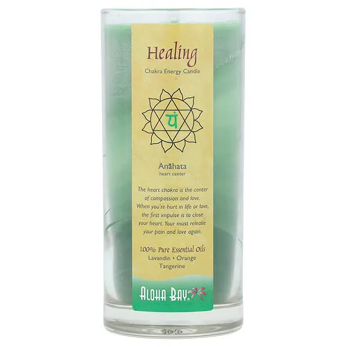 Aloha Bay, Vela Energía Chakra, Curación, Lavandina • Naranja • Mandarina, 11 oz