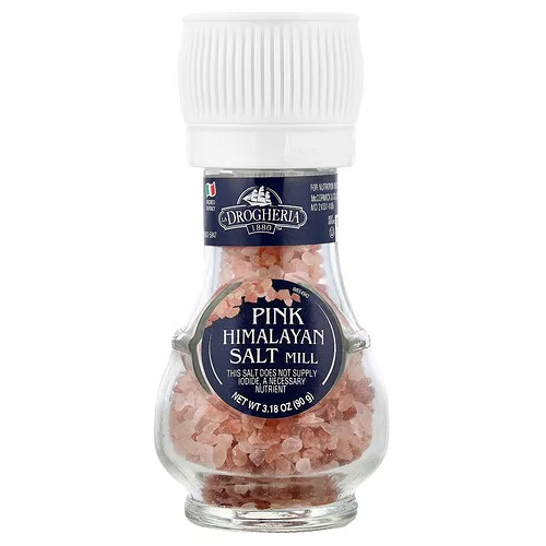 Drogheria & Alimentari, Molinillo de sal rosa de Los Himalayas completamente natural, 3.18 oz (90 g)