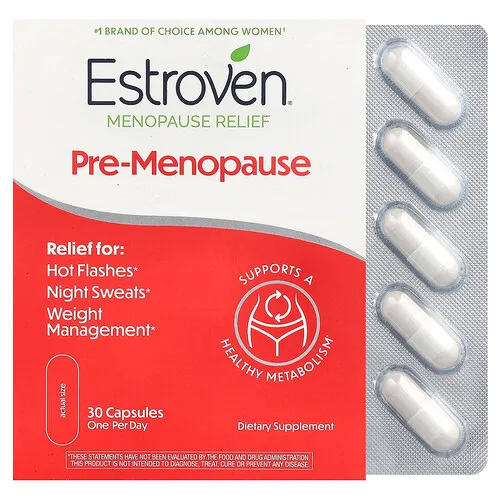 Estroven, Alivio de los síntomas de la menopausia, Premenopausia, 30 cápsulas