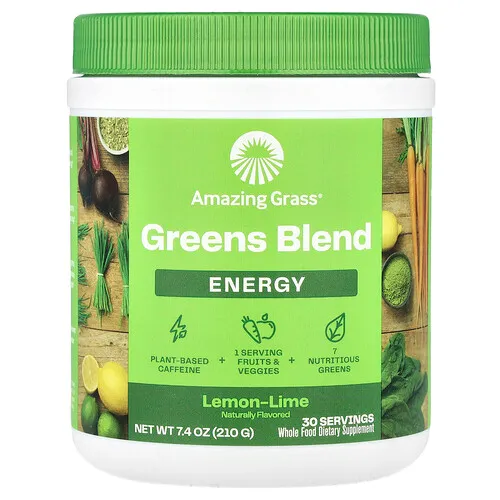 Amazing Grass, Green Superfood, Energía, Lima-limón, 210 g (7,4 oz)