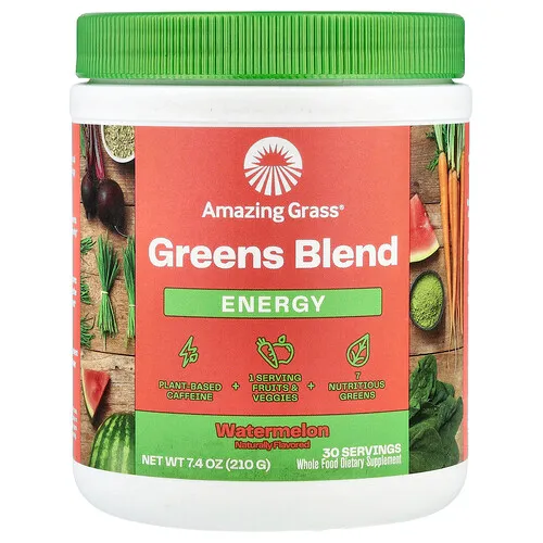Amazing Grass, Superalimento verde, Energía, Sandía, 210 g