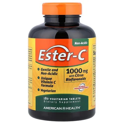 American Health, Ester-C® con bioflavonoides cítricos, 180 comprimidos vegetales