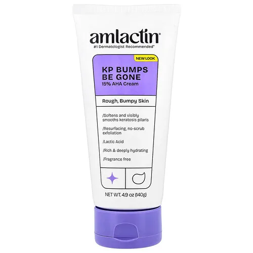 AmLactin, Crema exfoliante e hidratante con AHA, Ultrasuavizante para eliminar las zonas de piel áspera y seca, 140 g (4,9 oz)