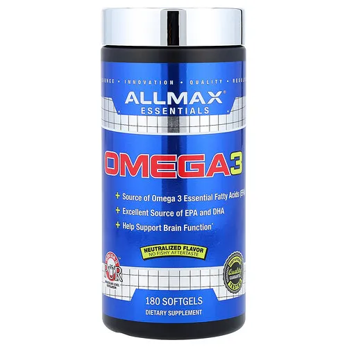 ALLMAX, Essentials, Omega-3, 180 cápsulas blandas