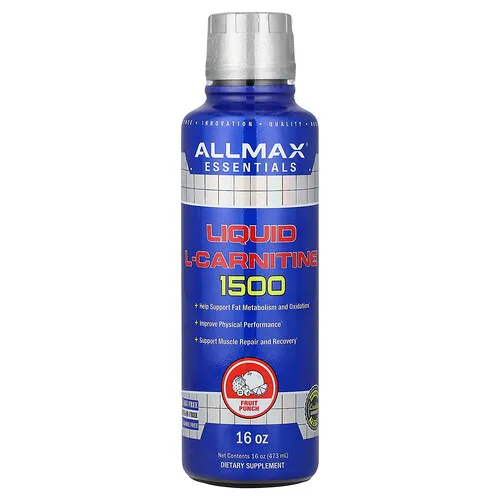 ALLMAX, L-carnitina 1500 líquida,ponche de frutas, 16 oz (473 ml)