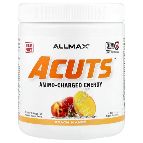 ALLMAX, ACUTS™, Energía cargada de aminoácidos, Melocotón y mango, 210 g (7,4 oz)