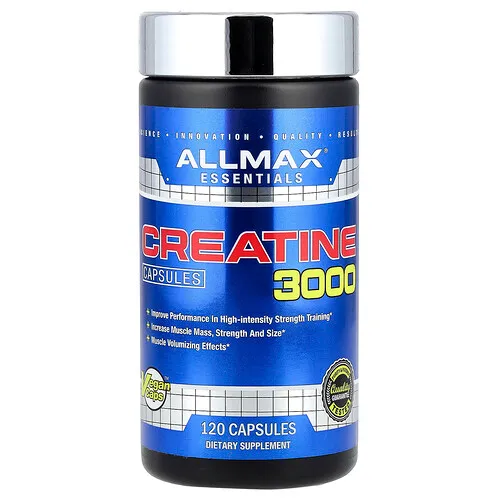 ALLMAX, Creatine 3000, 120 cápsulas vegetales (750 mg por cápsula)