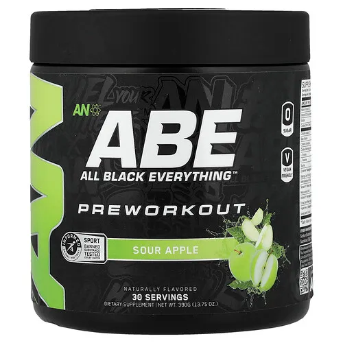 ABE, Suplemento preentrenamiento, Manzana ácida, 390 g (13,75 oz)