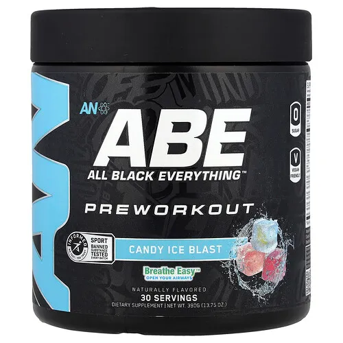 ABE, Preentrenamiento, Explosión helada de caramelo, 390 g (13,75 oz)
