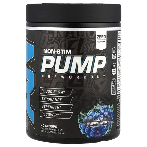 ABE, Preentrenamiento con bomba sin estimulantes, Frambuesa azul, 500 g (17,63 oz)