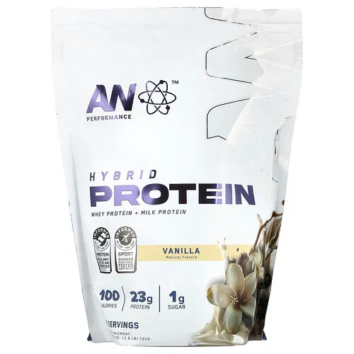 AN Supps, Performance, Proteína híbrida, Vainilla, 725 g (1,6 lb)