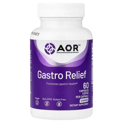 Advanced Orthomolecular Research AOR, Alivio gastrointestinal, 60 cápsulas