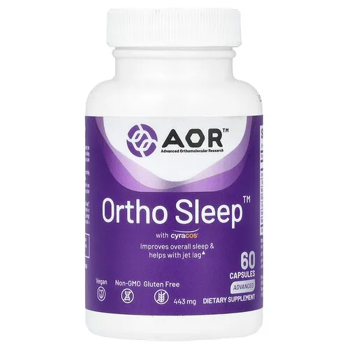 Advanced Orthomolecular Research AOR, Ortho Sleep con Cyracos, 443 mg, 60 cápsulas (221 mg por cápsula)