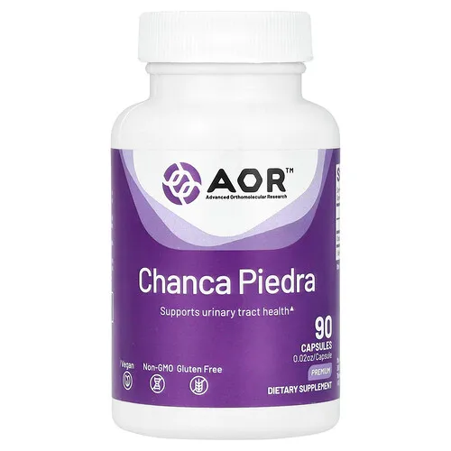 Advanced Orthomolecular Research AOR, Chancapiedra, 500 mg, 90 cápsulas