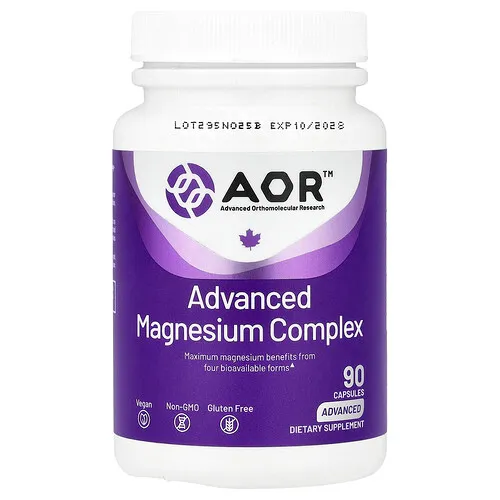 Advanced Orthomolecular Research AOR, Complejo avanzado de magnesio, 90 cápsulas vegetarianas