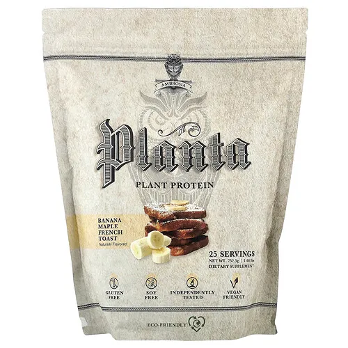 Ambrosia Collective, Planta, Proteína de origen vegetal, Tostada francesa de plátano y arce, 752,5 g (1,66 lb)