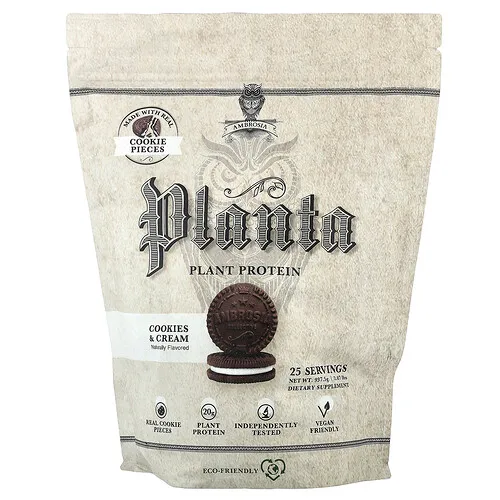 Ambrosia Collective, Planta, Proteína de origen vegetal, Galletas y crema, 937,5 g (2,07 lb)