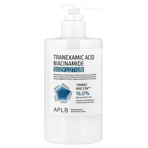 APLB, Loción corporal con niacinamida y ácido tranexámico, 300 ml (10,14 oz. líq.)