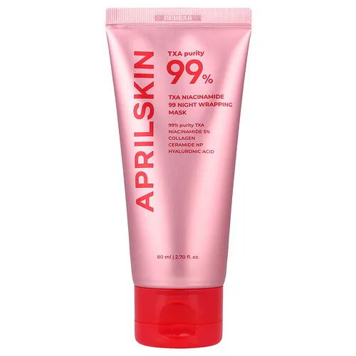 April Skin, Mascarilla de belleza envolvente para la noche con TXA y niacinamida 99, 80 ml (2,7 oz. líq.)