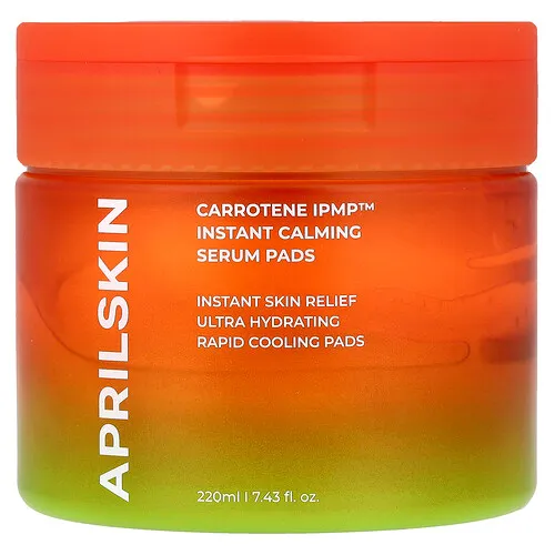 April Skin, Sérum calmante instantáneo Carrotene IPMP™, Almohadillas, 220 ml (7,43 oz. líq.)