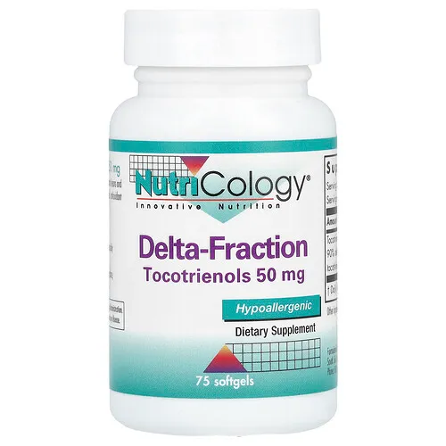 Nutricology, Fracción delta, Tocotrienoles, 75 cápsulas blandas (50 mg por cápsula blanda)