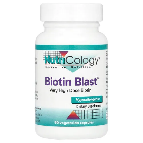 Nutricology, Biotin Blast®, 100 mg, 90 cápsulas vegetales