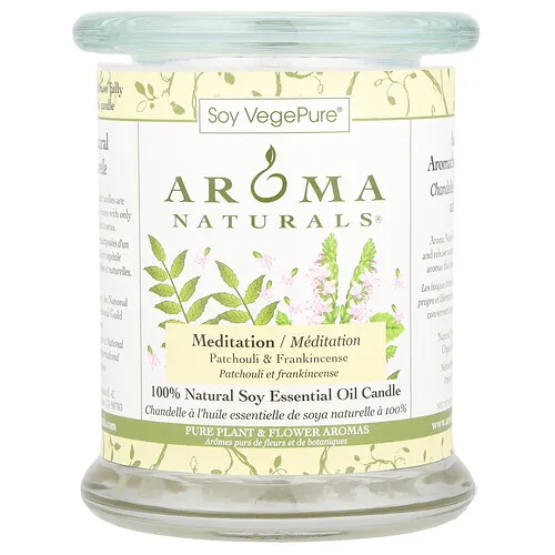 Aroma Naturals, Soy VegePure®, Vela de vaso de soya mediana, Pachuli y árbol del incienso, 260 g (8,8 oz)