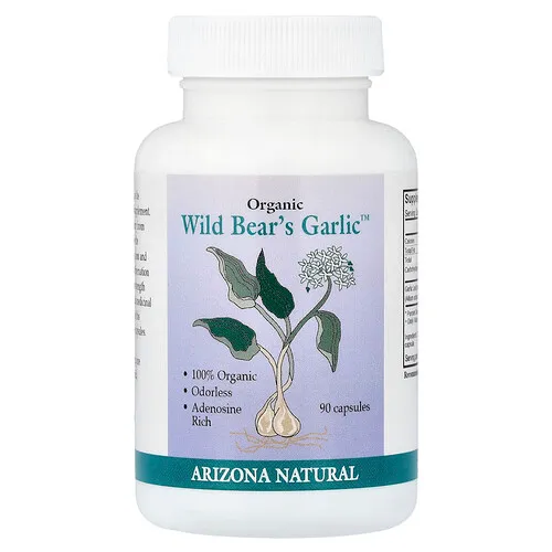 Arizona Natural, Wild Bear´s Garlic™ orgánico, 90 cápsulas (117 mg por cápsula)
