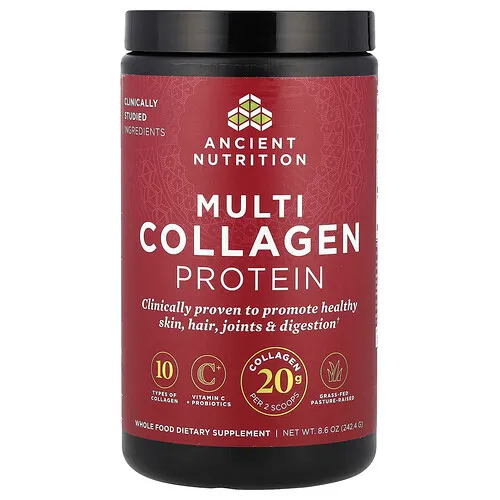 Ancient Nutrition, Proteína con múltiples tipos de colágeno, 242,4 g (8,6 oz)