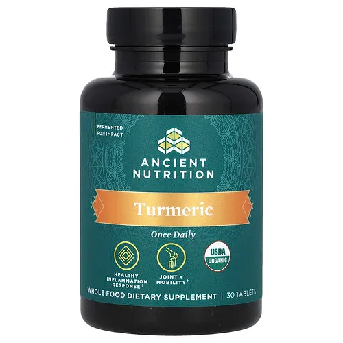 Ancient Nutrition, Cúrcuma, Una vez al día, 30 comprimidos