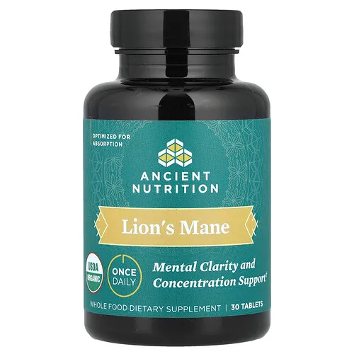 Ancient Nutrition, Melena de león, 30 comprimidos