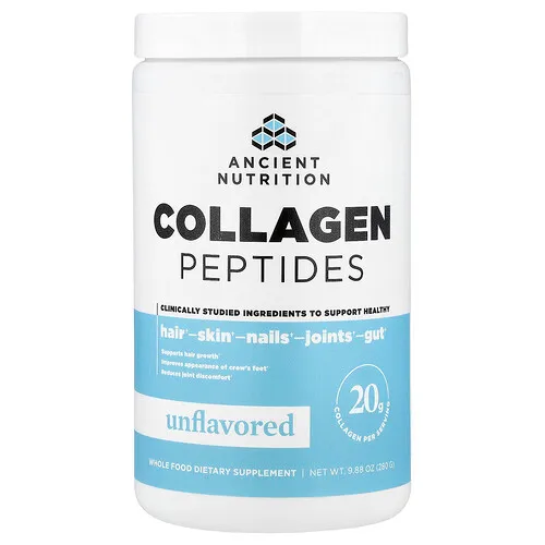 Ancient Nutrition, Péptidos de colágeno, Sin sabor, 280 g (9,88 oz)