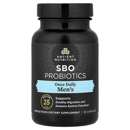Ancient Nutrition, Probióticos de una ingesta diaria, Probióticos SBO para hombres, 30 cápsulas