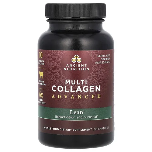 Ancient Nutrition, Multi Collagen Advanced, Lean, 90 cápsulas