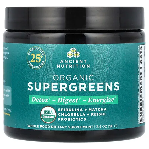 Ancient Nutrition, Superverduras orgánicas, 96 g (3,4 oz)