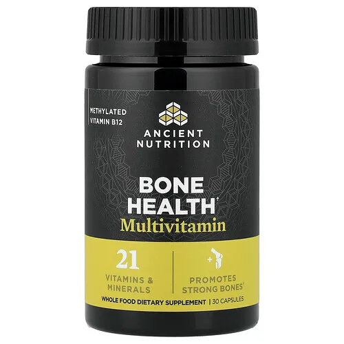 Ancient Nutrition, Suplemento multivitamínico para la salud ósea, 30 cápsulas