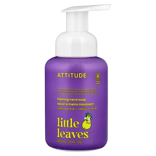 ATTITUDE, Little Leaves™, Jabón espumoso para las manos, Vainilla y pera, 295 ml (10 oz. líq.)